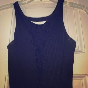 Tank Sweater Dress with a V-next cris cross!